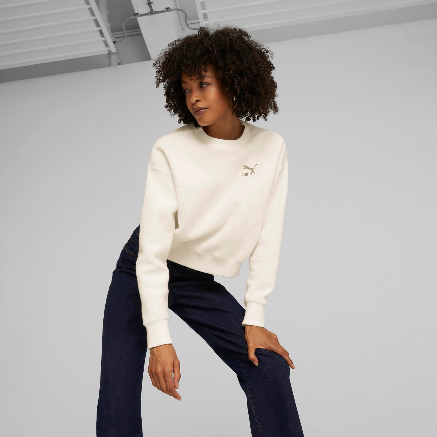 CLASSICS FLEECE CREW (Frosted Ivory)