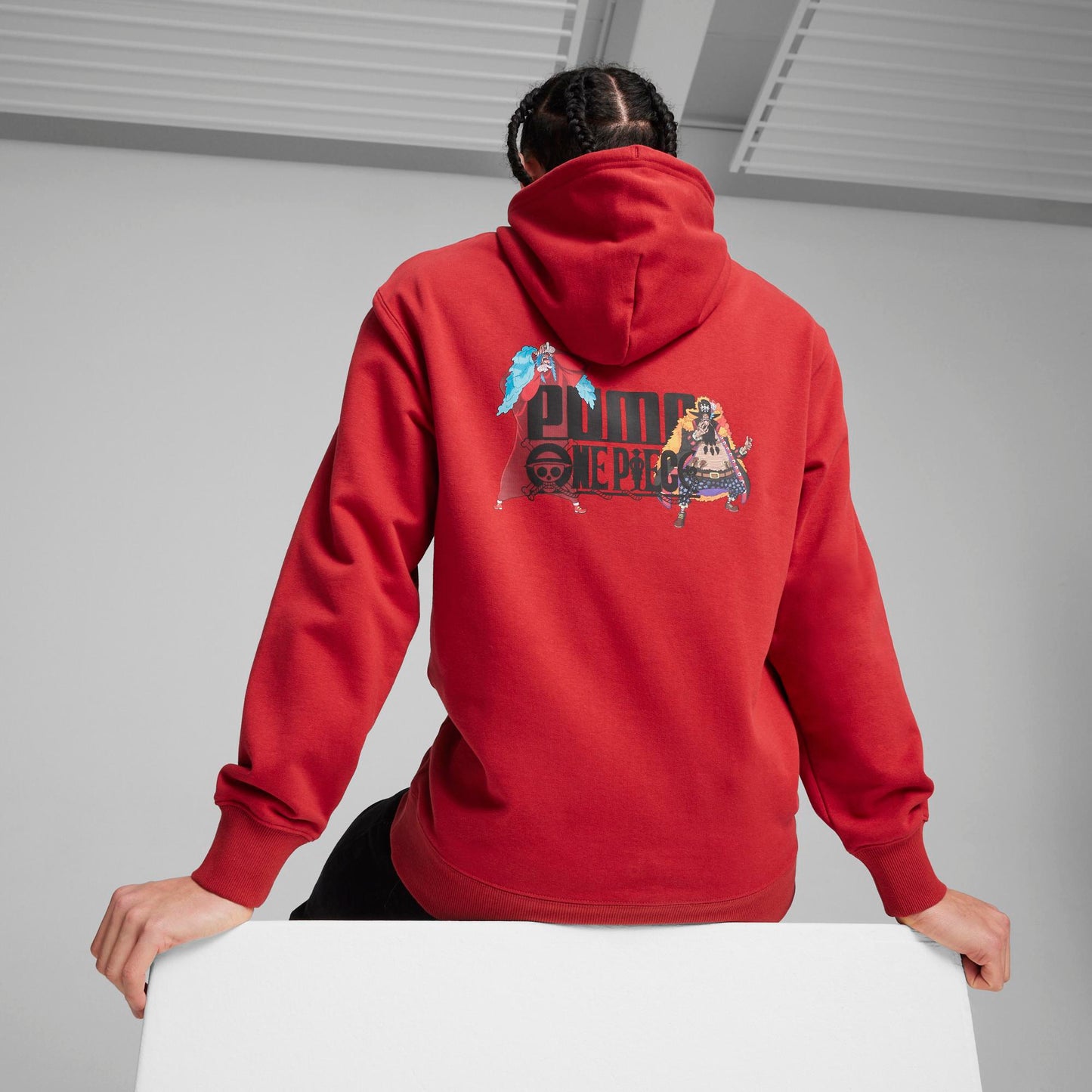 PUMA X ONE PIECE HOODIE (Club Red)