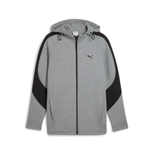 EVOSTRIPE CORE FZ HOODIE (Medium Gray Heather)