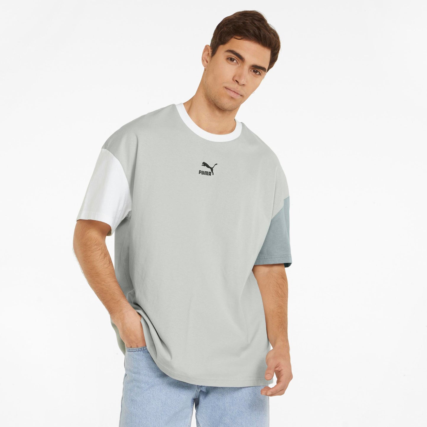 CLASSICS BLOCK  BOXY TEE (Gray Violet)