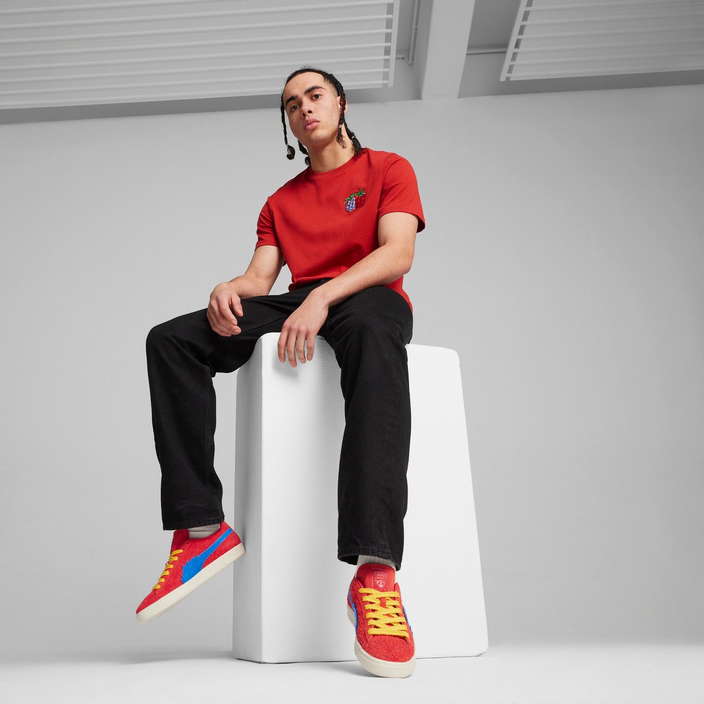 PUMA X ONE PIECE GRAPHIC TEE (Club Red)