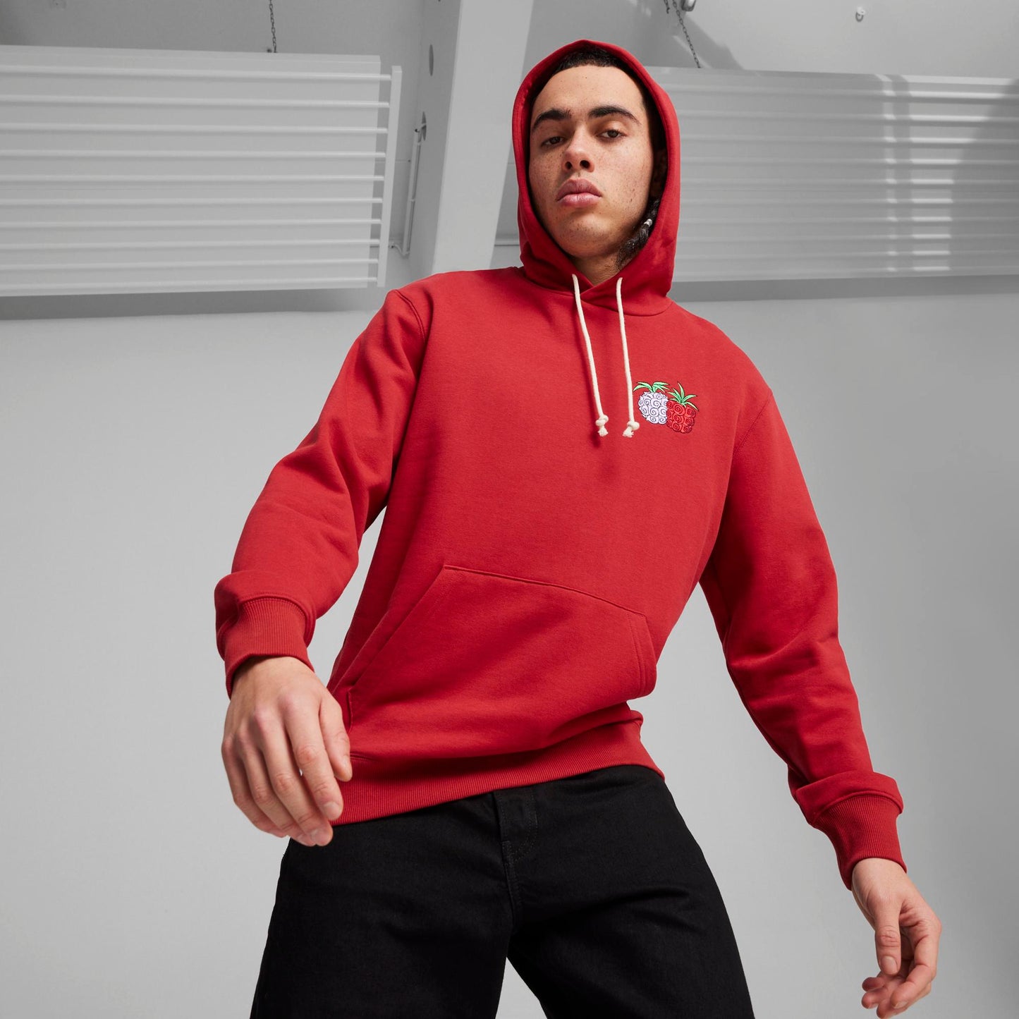 PUMA X ONE PIECE HOODIE (Club Red)